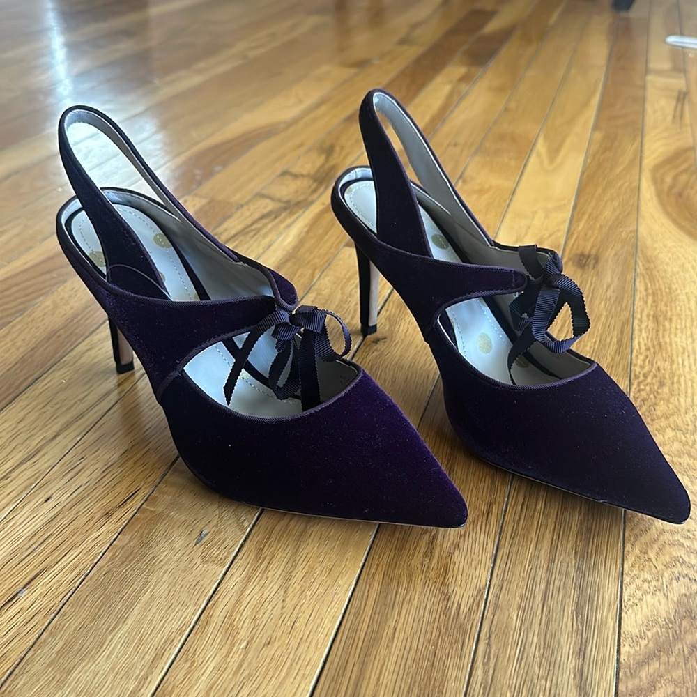 Boden Katrina Plum Color sling backs size 11 NWOT